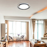 Nordic Dual Circle Led Ceiling Flush Light With Wood Arm - White/Green/Grey Thin Flushmount Lighting
