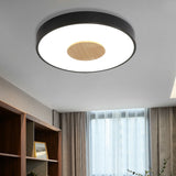 Nordic Iron Round Flush Mount Ceiling Light - 1 Head Pink/Blue/White Lighting Fixture For Bedroom