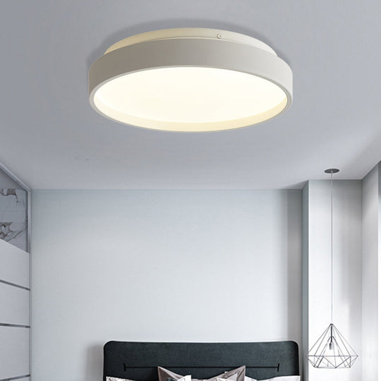 Modern Acrylic Flush Mount Ceiling Light - 12/18 Round Coffee Bronze/Gold/White Indoor Use White /