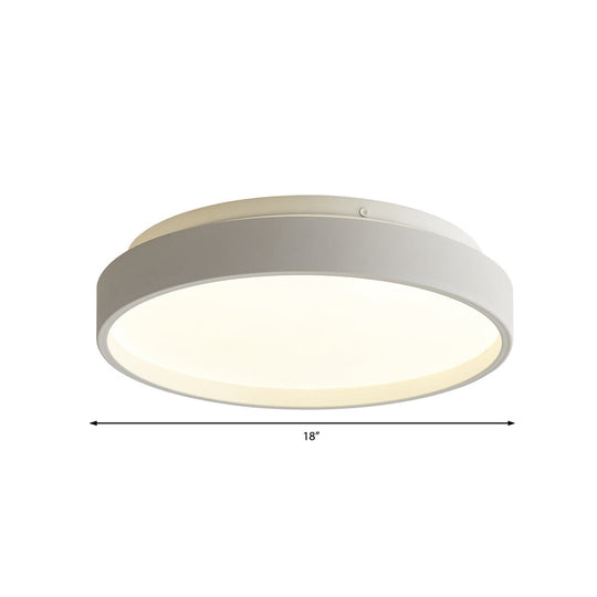 Modern Acrylic Flush Mount Ceiling Light - 12’/18’ Round Coffee Bronze/Gold/White Indoor Use