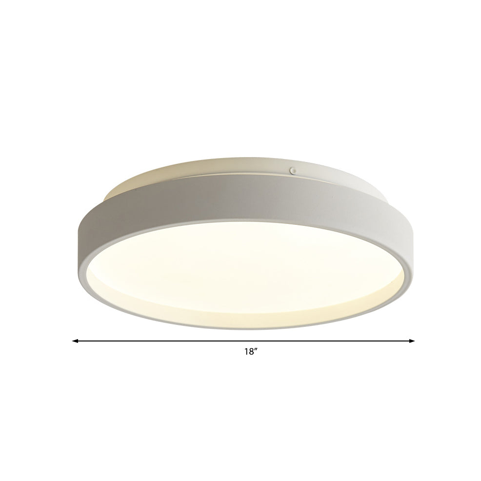 Modern Acrylic Flush Mount Ceiling Light - 12/18 Round Coffee Bronze/Gold/White Indoor Use
