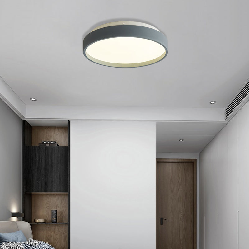 Modern Acrylic Flush Mount Ceiling Light - 12/18 Round Coffee Bronze/Gold/White Indoor Use