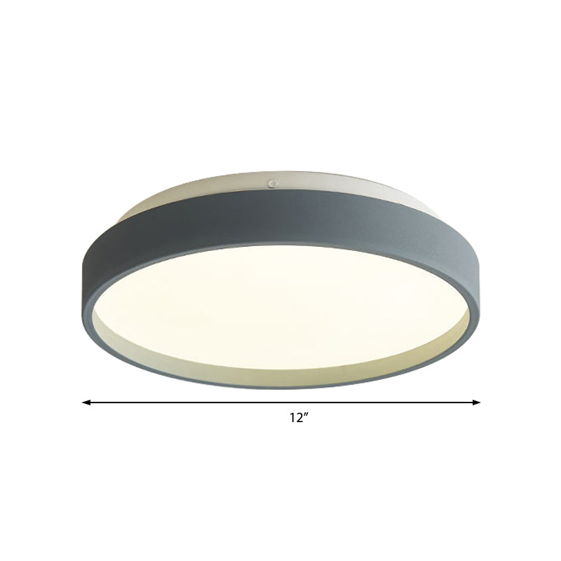 Modern Acrylic Flush Mount Ceiling Light - 12/18 Round Coffee Bronze/Gold/White Indoor Use
