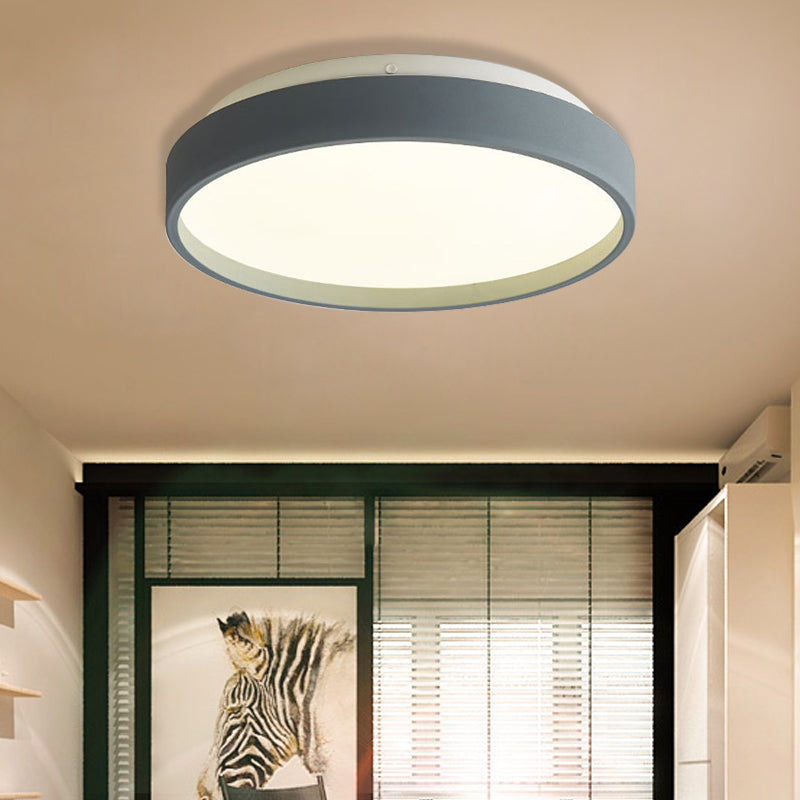 Modern Acrylic Flush Mount Ceiling Light - 12/18 Round Coffee Bronze/Gold/White Indoor Use Grey / 18