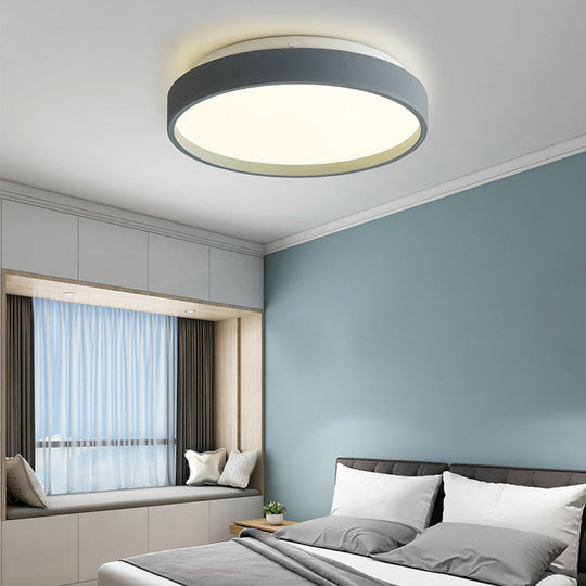 Modern Acrylic Flush Mount Ceiling Light - 12/18 Round Coffee Bronze/Gold/White Indoor Use