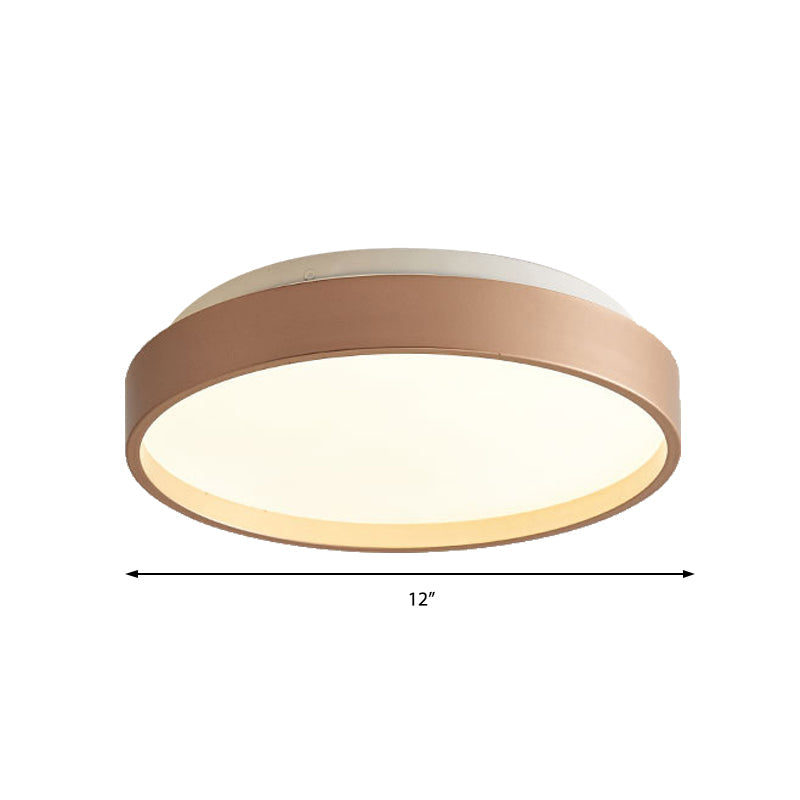 Modern Acrylic Flush Mount Ceiling Light - 12/18 Round Coffee Bronze/Gold/White Indoor Use