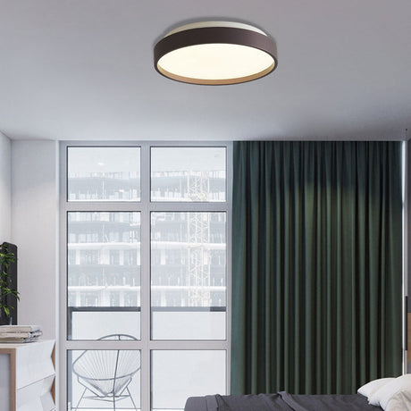 Modern Acrylic Flush Mount Ceiling Light - 12/18 Round Coffee Bronze/Gold/White Indoor Use