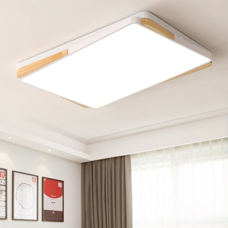 Contemporary Rectangular Acrylic Lighting Fixture - Flush Mount Ceiling Lights For Living Room