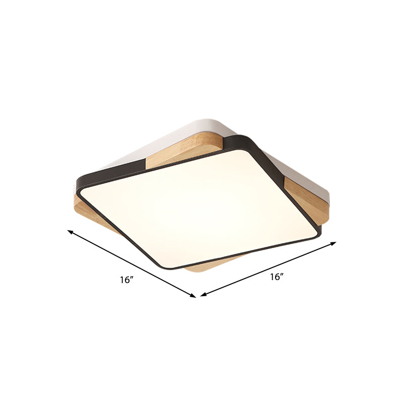 Contemporary Rectangular Acrylic Lighting Fixture - Flush Mount Ceiling Lights For Living Room