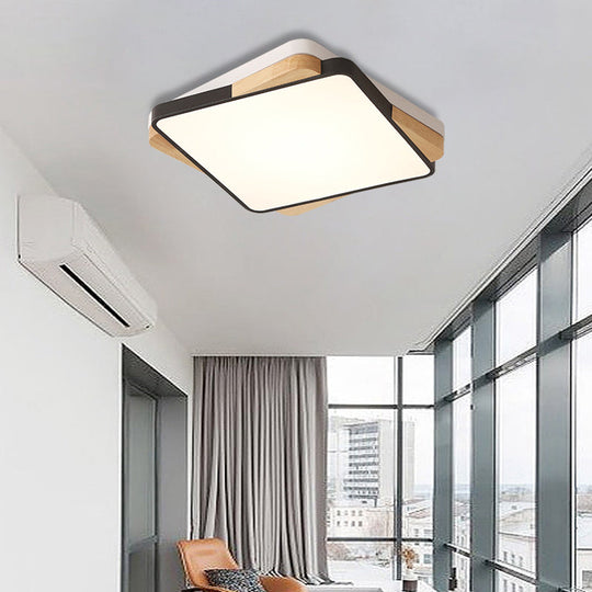 Contemporary Rectangular Acrylic Lighting Fixture - Flush Mount Ceiling Lights For Living Room