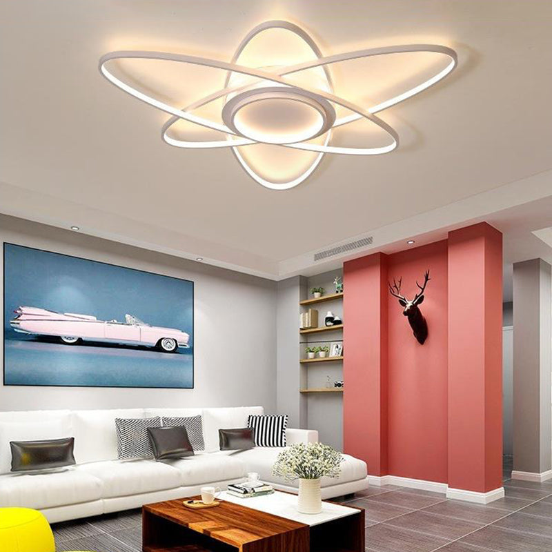 Modern Creative Ceiling Lights - Acrylic And Metal Light Fixture (25.5’/31.5’/39’) Warm/White