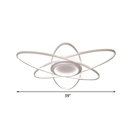Modern Creative Ceiling Lights - Acrylic And Metal Light Fixture (25.5/31.5/39) Warm/White Lighting
