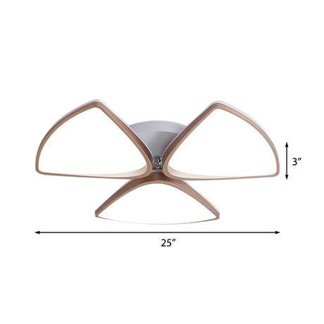 Modern Acrylic Bedroom Ceiling Light Fixture 3/4/5 Heads In White With 3 Color Options