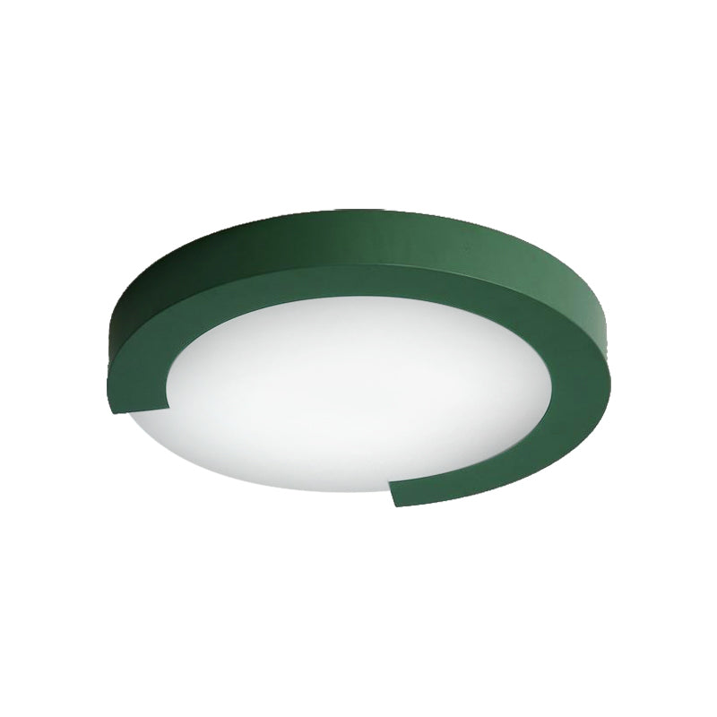 Macaron Flush Mount Ceiling Lights - 16’/20’ Round In Black/White/Pink