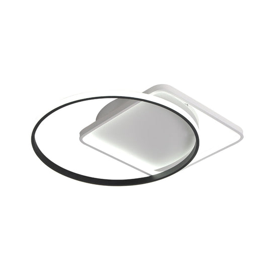 16’/19.5’ Modern White Creative Flush Mount Light Fixture With Warm/White Lighting