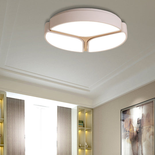 16’/19.5’/23.5’ Macaron Metallic Led Flushmount Light - Warm/White White / 16’
