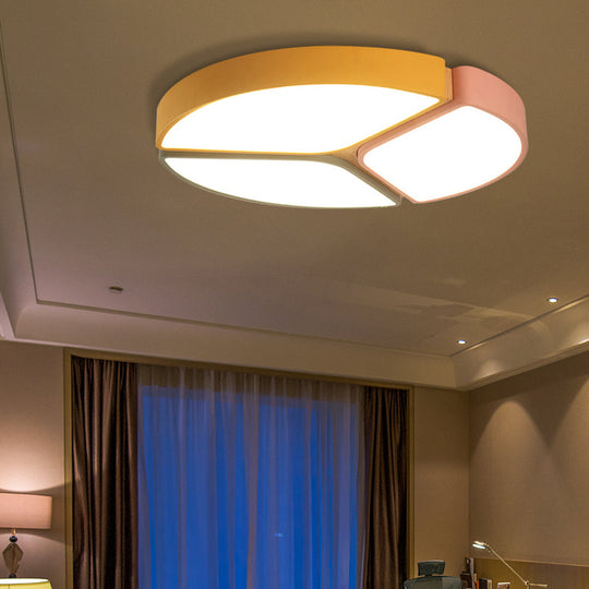 16’/19.5’/23.5’ Macaron Metallic Led Flushmount Light - Warm/White