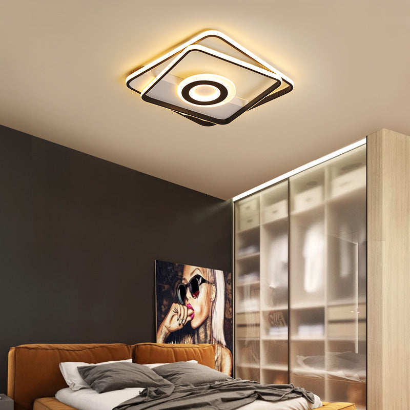 Minimalist Led Square Ceiling Flush Light - 16’/19.5’/23.5’/35.5’ Wide Warm/White White / 16’ Warm