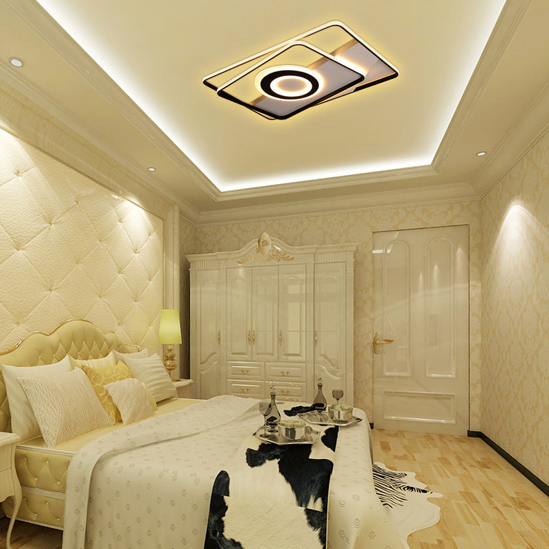 Minimalist Led Square Ceiling Flush Light - 16/19.5/23.5/35.5 Wide Warm/White