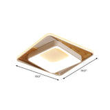 Sleek White Acrylic Led Ceiling Lamp For Bedroom Foyer - Modern Flush Mount