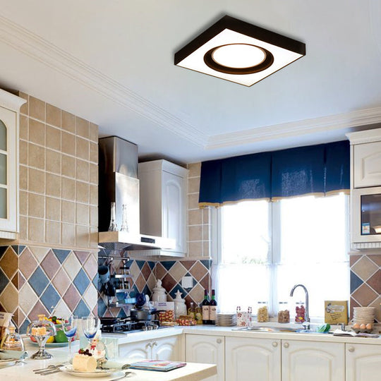 Modern Black And White Acrylic Led Ceiling Light For Cloth Shop