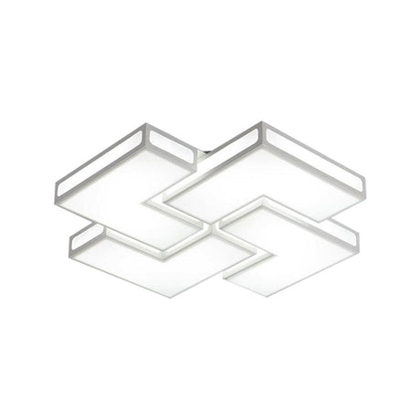 Contemporary Acrylic Led Flushmount For Adult Bedroom In White/Black