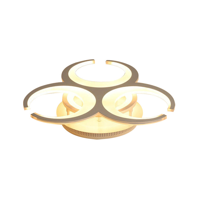 Contemporary Led Ceiling Mount Light: 19.5’/23.5’ Restaurant Ring | Acrylic White Flush