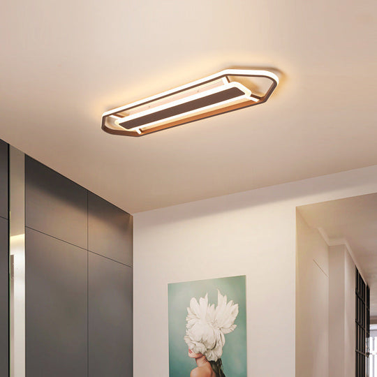 Nordic Iron Led Flush Lighting For Bedroom In Warm/White Light (23.5’ 31.5’ 39’ W) White /