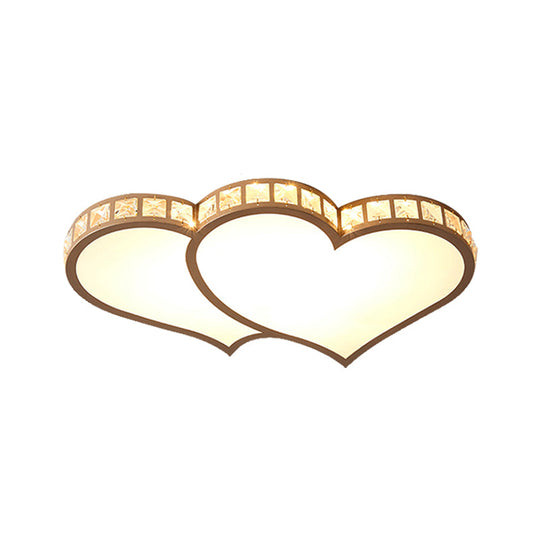 Modern Flushmount Ceiling Light With Crystal Accents And Frosted Diffuser - Black/Gold Led 3 Color