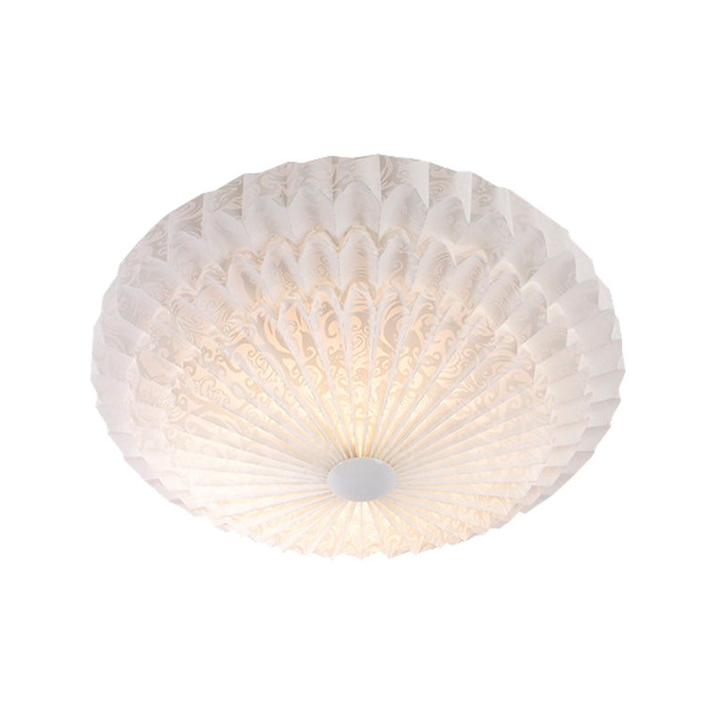 Modern White Acrylic Flush Mount Led Light With Dome Shade - 21/26 Wide