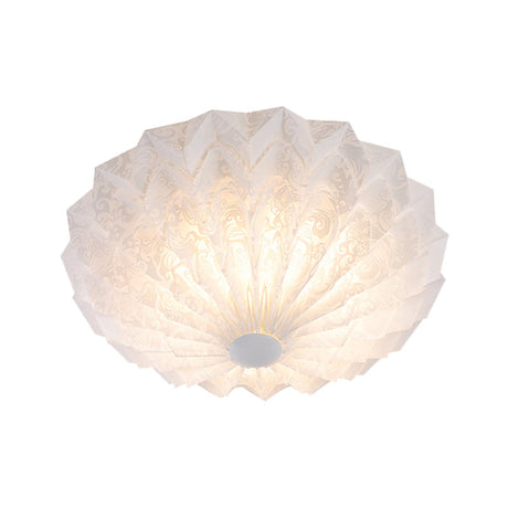 Modern White Acrylic Flush Mount Led Light With Dome Shade - 21/26 Wide
