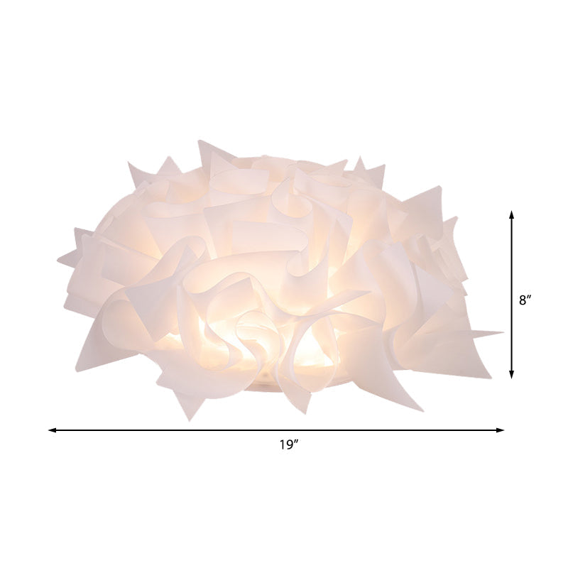 Contemporary Acrylic Flush Ceiling Lamp With Led Light Fixture - Blue/Brown/Orange