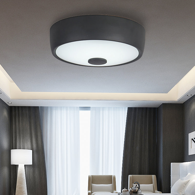 Macaron Drum Ceiling Flush Light In Metal With Led Ideal For Kids Room Available Various Colors