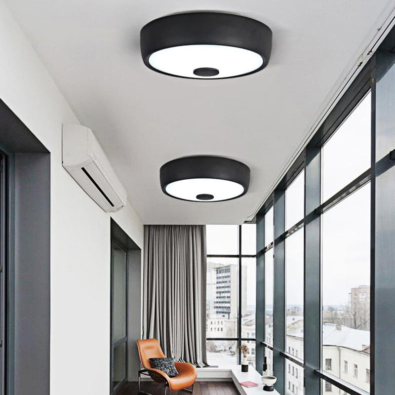 Macaron Drum Ceiling Flush Light In Metal With Led Ideal For Kids Room Available Various Colors