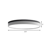 Nordic Tambour Led Ceiling Light In White With 12/16/19.5 Inch Diameter And Color Options