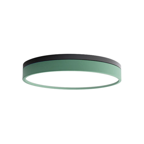Nordic Tambour Led Ceiling Light In White With 12/16/19.5 Inch Diameter And Color Options