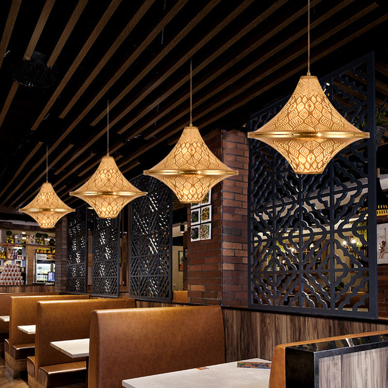 Flying Saucer Ceiling Light - Arab 14/21.5 H Metal Pendant Lighting Fixture In Brass