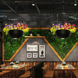 Industrial Bowl Flower Hanging Light - Black Metal Led Ceiling Suspension Lamp (1 Bulb) For
