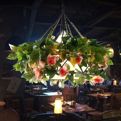 Vintage Black Metal Diamond Pendant Led Light - Perfect For Restaurants Available In 3 Sizes!