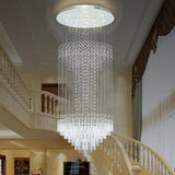 Contemporary Silver Crystal Led Cluster Pendant Light - 13-Head Orbs And Rods Hanging Design