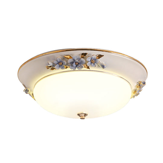 Modern Metal White Ceiling Mounted Led Flush Mount Lighting Fixture Korean Flower Design