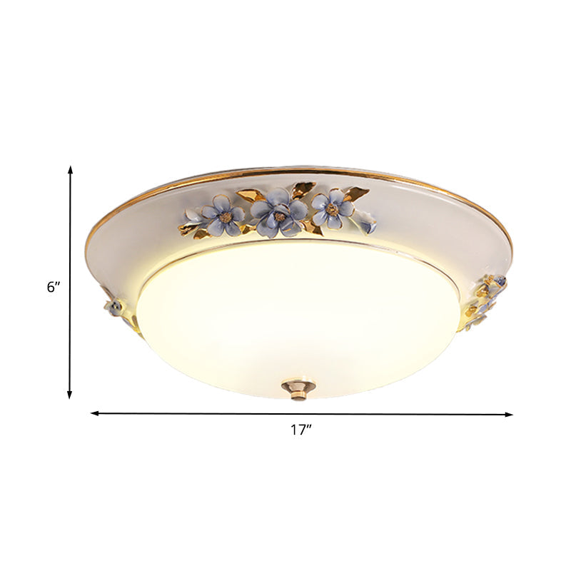 Modern Metal White Ceiling Mounted Led Flush Mount Lighting Fixture Korean Flower Design