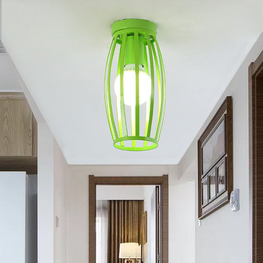 Nordic Metal Ceiling Mount Lamp | Oval Flush Light 1 Corridor Lighting -