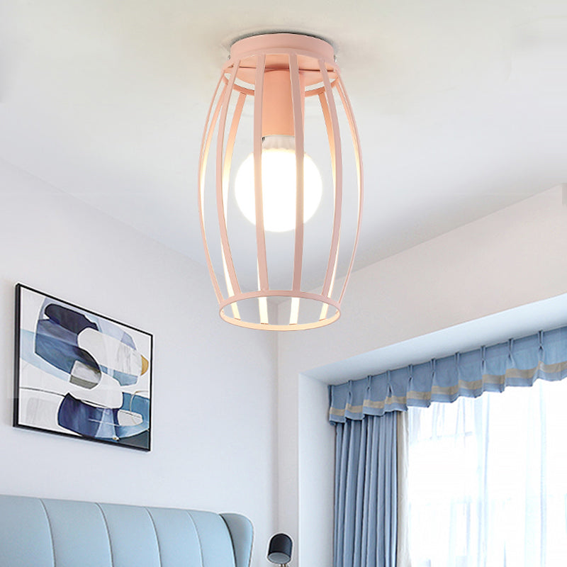 Nordic Metal Ceiling Mount Lamp | Oval Flush Light 1 Corridor Lighting -