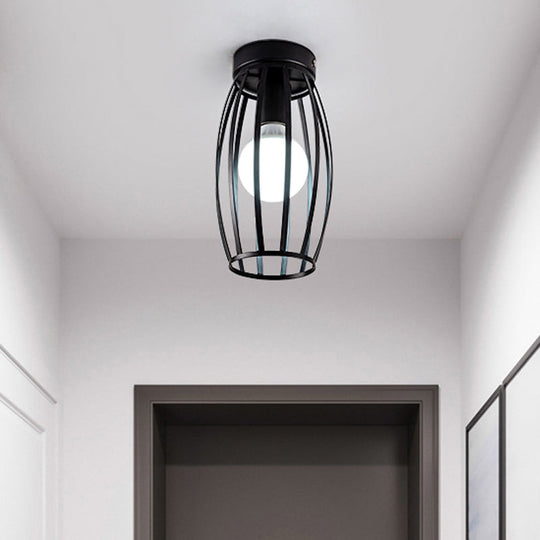 Nordic Metal Ceiling Mount Lamp | Oval Flush Light 1 Corridor Lighting -