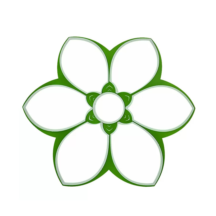 18’/23.5’ Etched Blossom Led Flush Mount Ceiling Light In Vibrant Red/Yellow/Green