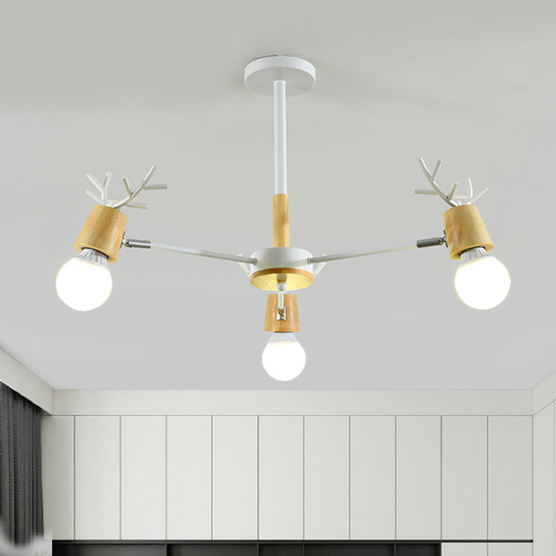 Sputnik Metal Chandelier - Modern Ceiling Hang Fixture With Bare Bulb For Bedroom 3/6/8 Lights