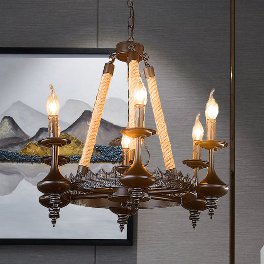 Vintage Industrial Pendant Light With Exposed Bulbs - 3/6 Heads Metal Ceiling Fixture For Living