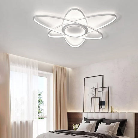 Modern Creative Ceiling Lights - Acrylic And Metal Light Fixture (25.5/31.5/39) Warm/White Lighting