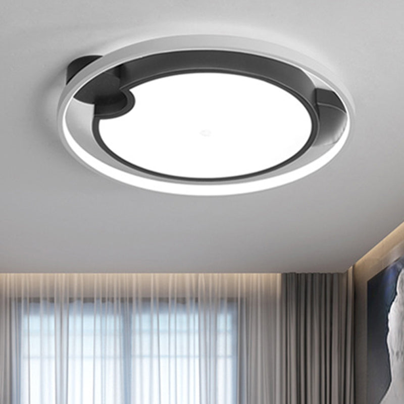 Contemporary Unique Bedroom Lighting Fixture - 16’/19.5’ 1 Head Round/Square Ceiling Light